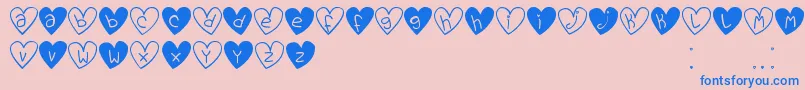 LoveYouTfb Font – Blue Fonts on Pink Background