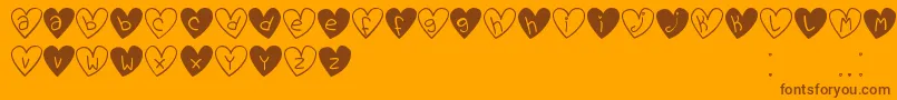 LoveYouTfb Font – Brown Fonts on Orange Background