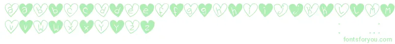 LoveYouTfb-Schriftart – Grüne Schriften auf weißem Hintergrund