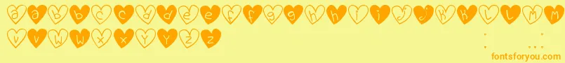 Подробнее о шрифте LoveYouTfb Шрифт LoveYouTfb – оранжевые шрифты на жёлтом фоне