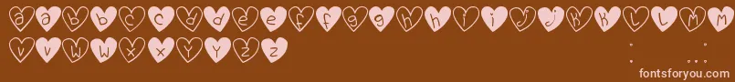 LoveYouTfb Font – Pink Fonts on Brown Background