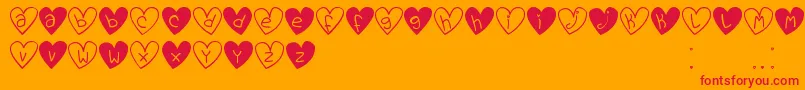 LoveYouTfb Font – Red Fonts on Orange Background