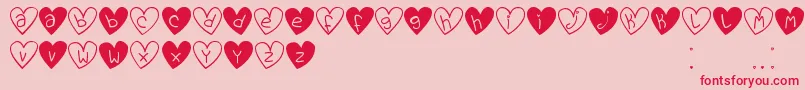 LoveYouTfb Font – Red Fonts on Pink Background