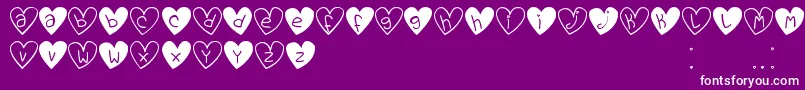 Fonte LoveYouTfb – fontes brancas em um fundo violeta