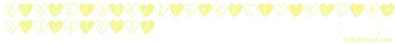 LoveYouTfb Font – Yellow Fonts on White Background