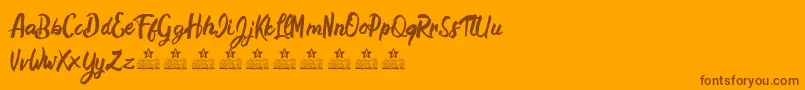 HamstersPersonalUse Font – Brown Fonts on Orange Background