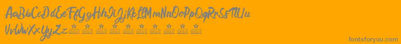 HamstersPersonalUse Font – Gray Fonts on Orange Background