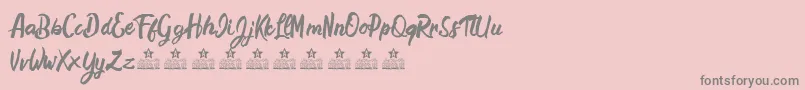 HamstersPersonalUse Font – Gray Fonts on Pink Background