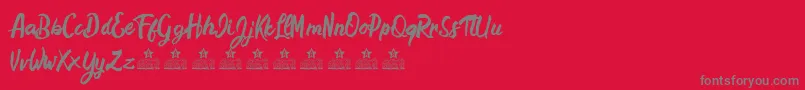 HamstersPersonalUse Font – Gray Fonts on Red Background