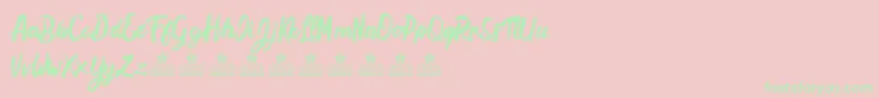 HamstersPersonalUse Font – Green Fonts on Pink Background