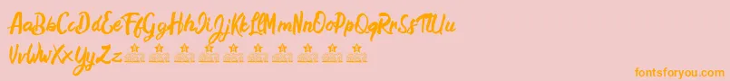 HamstersPersonalUse Font – Orange Fonts on Pink Background