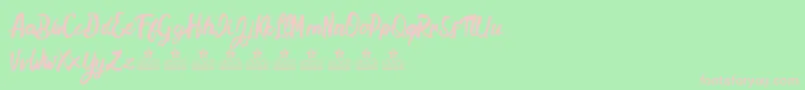 HamstersPersonalUse Font – Pink Fonts on Green Background