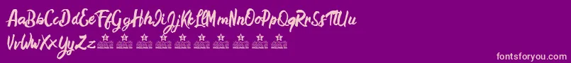HamstersPersonalUse Font – Pink Fonts on Purple Background