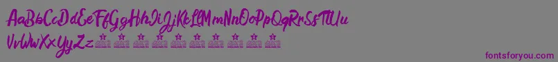 HamstersPersonalUse Font – Purple Fonts on Gray Background