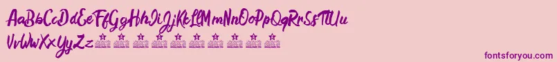 HamstersPersonalUse Font – Purple Fonts on Pink Background