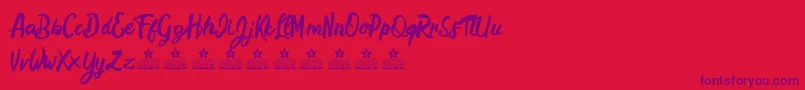HamstersPersonalUse Font – Purple Fonts on Red Background