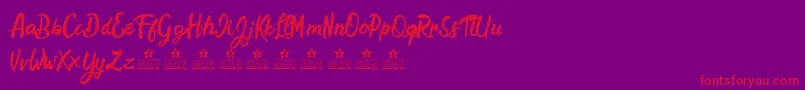 fuente HamstersPersonalUse – Fuentes Rojas Sobre Fondo Morado