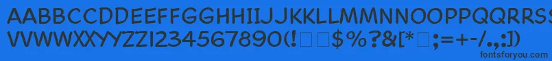 CartoonScriptLt Font – Black Fonts on Blue Background