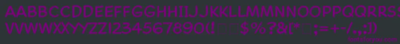 Czcionka CartoonScriptLt – fioletowe czcionki na czarnym tle