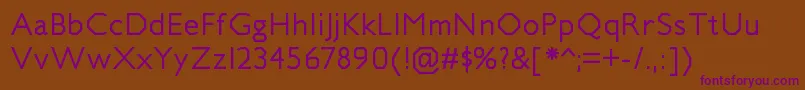 Шрифт JillicanrgRegular – фиолетовые шрифты на коричневом фоне