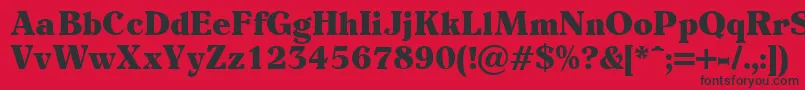 Eider Font – Black Fonts on Red Background