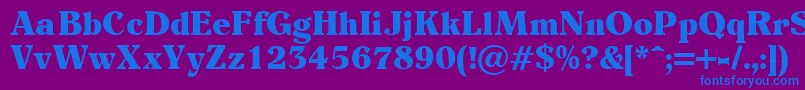 Eider Font – Blue Fonts on Purple Background