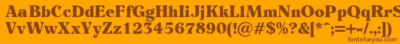 Eider Font – Brown Fonts on Orange Background