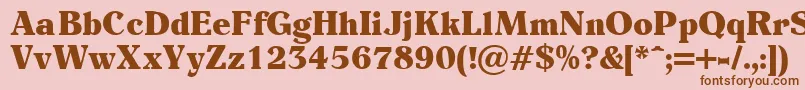 Eider Font – Brown Fonts on Pink Background