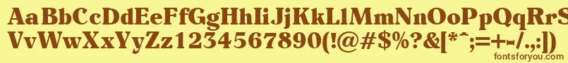 Eider Font – Brown Fonts on Yellow Background