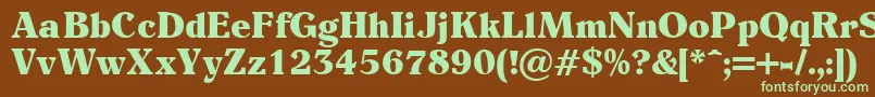 Eider Font – Green Fonts on Brown Background