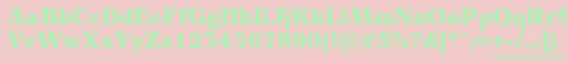 Eider Font – Green Fonts on Pink Background