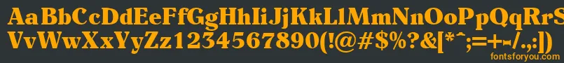 Eider Font – Orange Fonts on Black Background