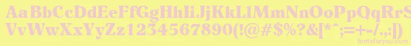 Eider Font – Pink Fonts on Yellow Background