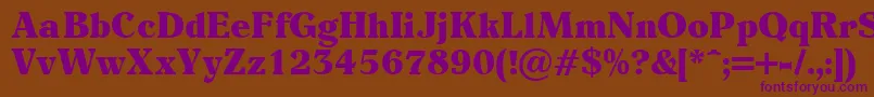 Eider Font – Purple Fonts on Brown Background