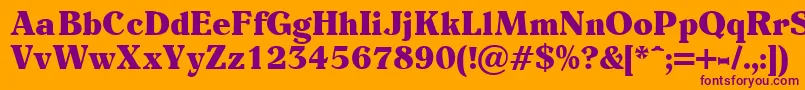 Eider Font – Purple Fonts on Orange Background