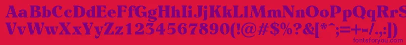 Eider Font – Purple Fonts on Red Background