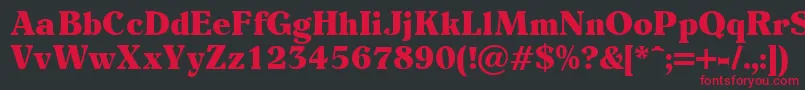 Eider Font – Red Fonts on Black Background