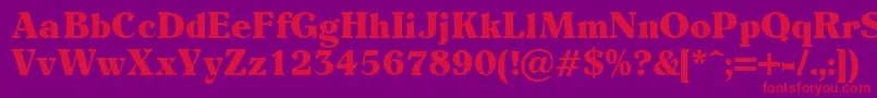 Eider Font – Red Fonts on Purple Background