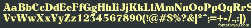 Eider Font – Yellow Fonts on Black Background