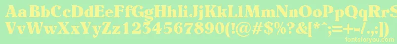 Eider Font – Yellow Fonts on Green Background