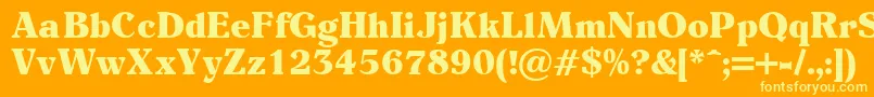 Eider Font – Yellow Fonts on Orange Background