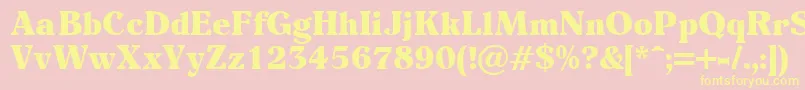 Eider Font – Yellow Fonts on Pink Background