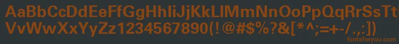 Шрифт UniversLt65Bold – коричневые шрифты на чёрном фоне