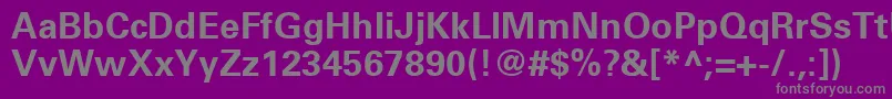 UniversLt65Bold Font – Gray Fonts on Purple Background