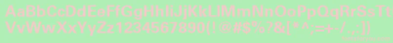 UniversLt65Bold Font – Pink Fonts on Green Background