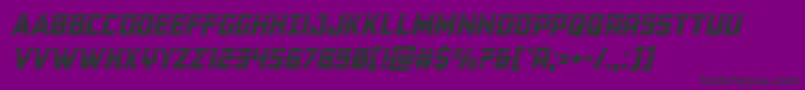 Buchananlaserital Font – Black Fonts on Purple Background