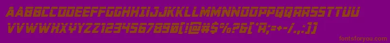 Buchananlaserital Font – Brown Fonts on Purple Background