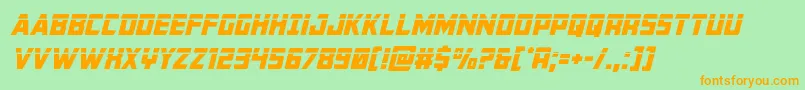 Buchananlaserital Font – Orange Fonts on Green Background