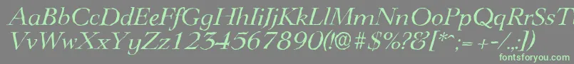 Подробнее о шрифте LingwoodantiqueItalic Шрифт LingwoodantiqueItalic – зелёные шрифты на сером фоне