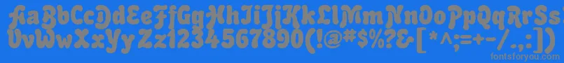 Bubblesoft Font – Gray Fonts on Blue Background